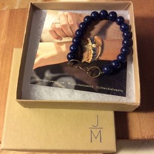 Jill Michael blue stone stretch bracelet